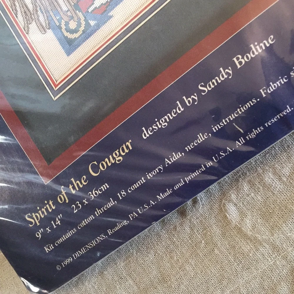New Spirit Of The Cougar Cross Stitch Kit - Picture 3 of 12